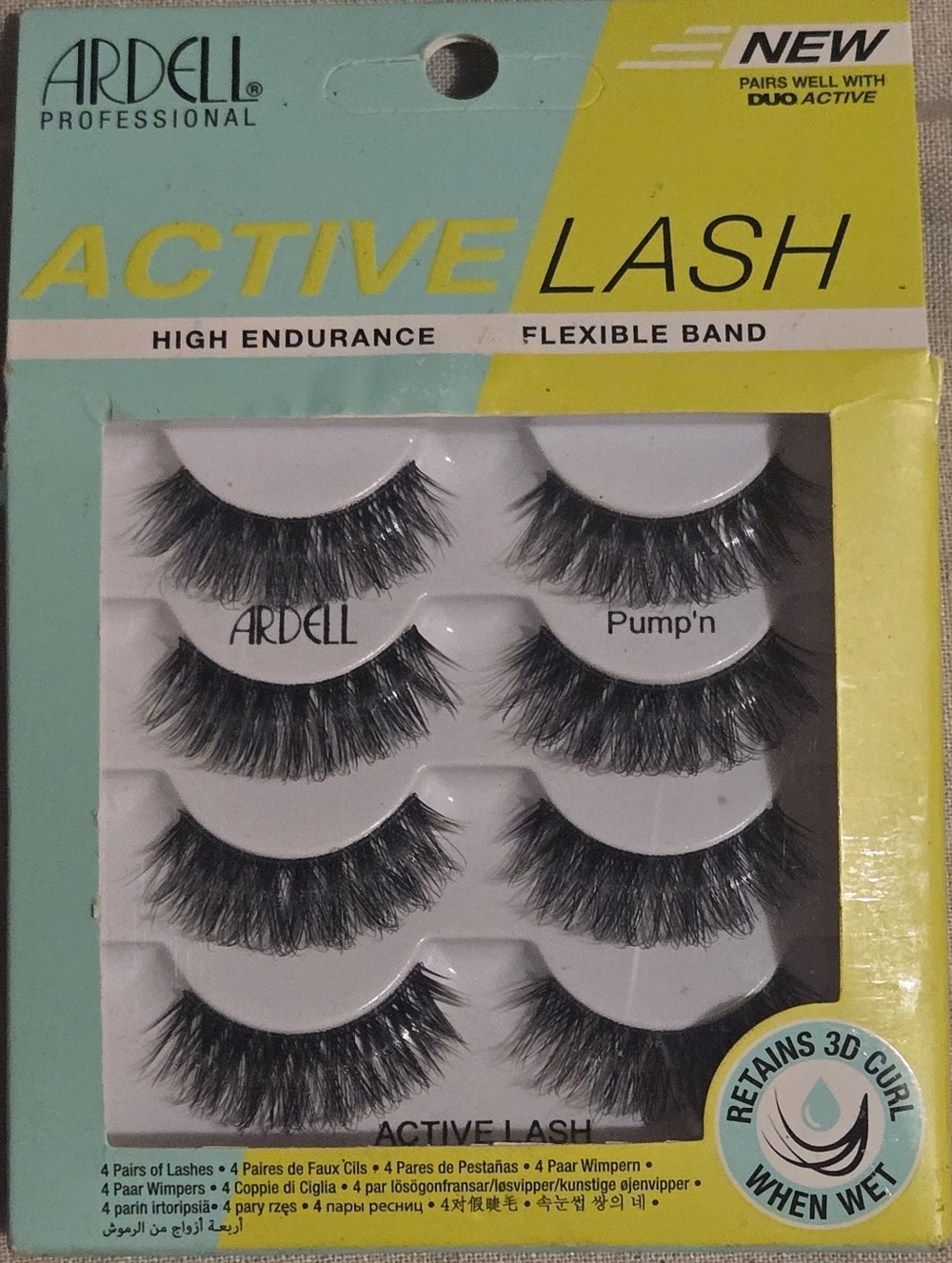 NIB Ardell Active Lash - Pump'n, 4-Pk